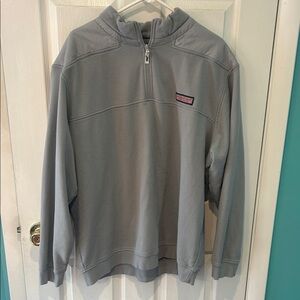 Vineyard Vines Light Gray Quarter-Zip Pullover
